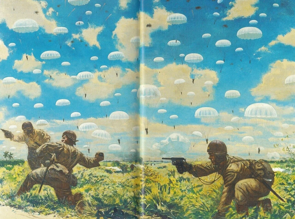 鶴田吾郎『神兵パレンバンに降下す』1942改