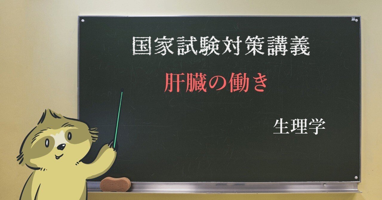 生理学 図解イラストとゴロあわせで簡単に覚える 肝臓の働き 森元塾 国家試験対策 Note