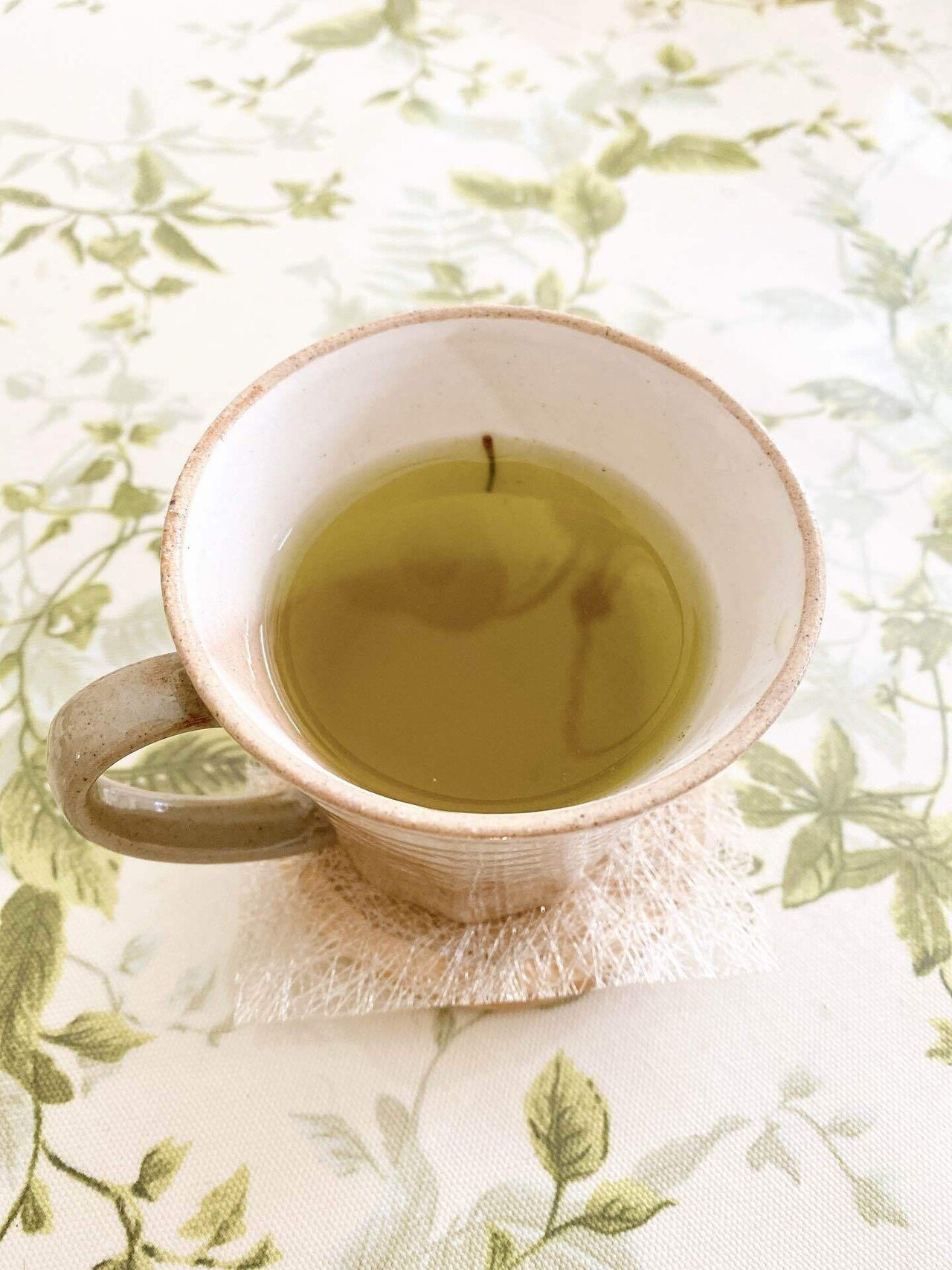 茶柱が立ちました。 人から頂いたもの。 茶柱が立つお茶、と言うものが売られていると初めて知りました。実際に見ると