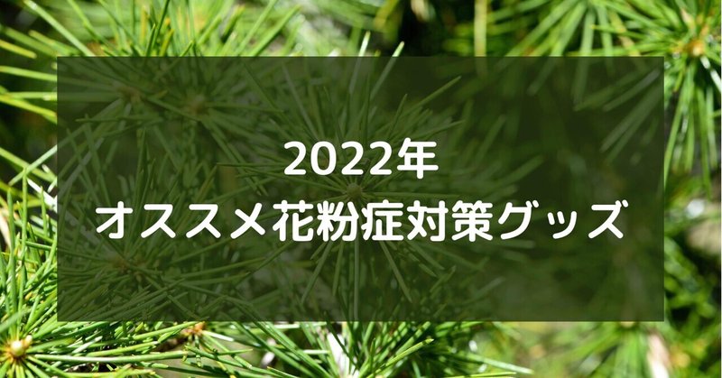 2022年オススメの花粉症対策グッズ☆