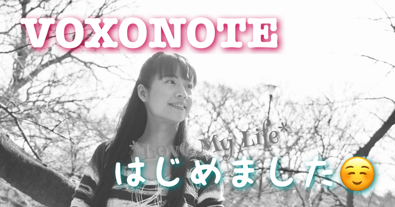 VOXONOTEはじめました。