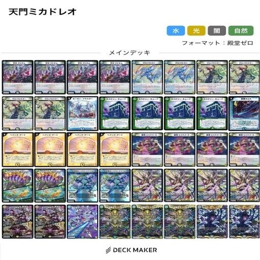 デュエマ　天門デッキ 巨大天門 青白天門 おまけ付き 調節パーツ付き デッキ デュエマ 青白天