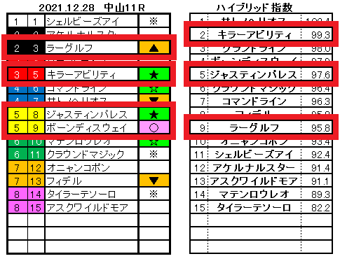 2021.12.28　中山11　ホープフルＳ