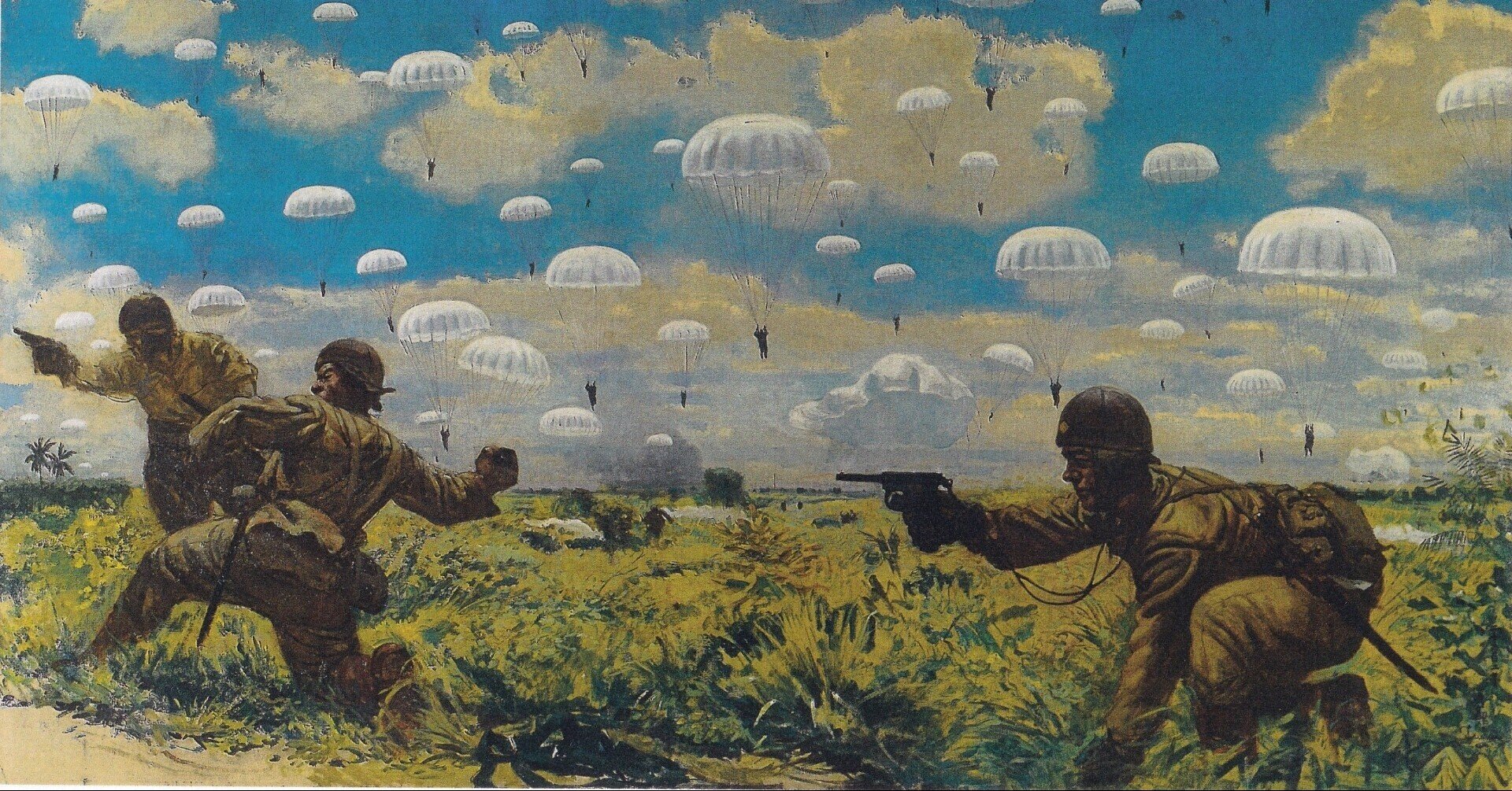本日のみ値下げ。戦争記録画 油彩画 6号