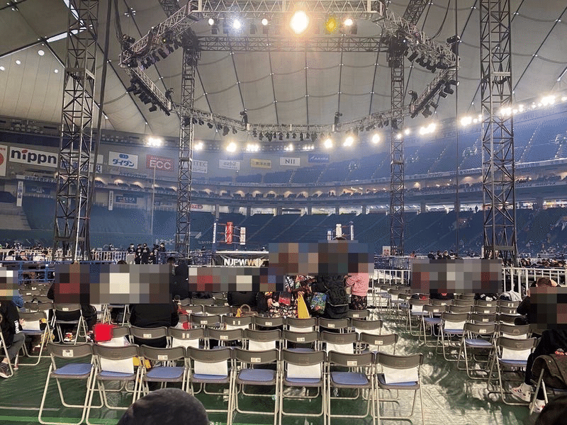 新日本プロレス2024 1.4東京ドーム ロイヤルシート パイプ椅子 新日本