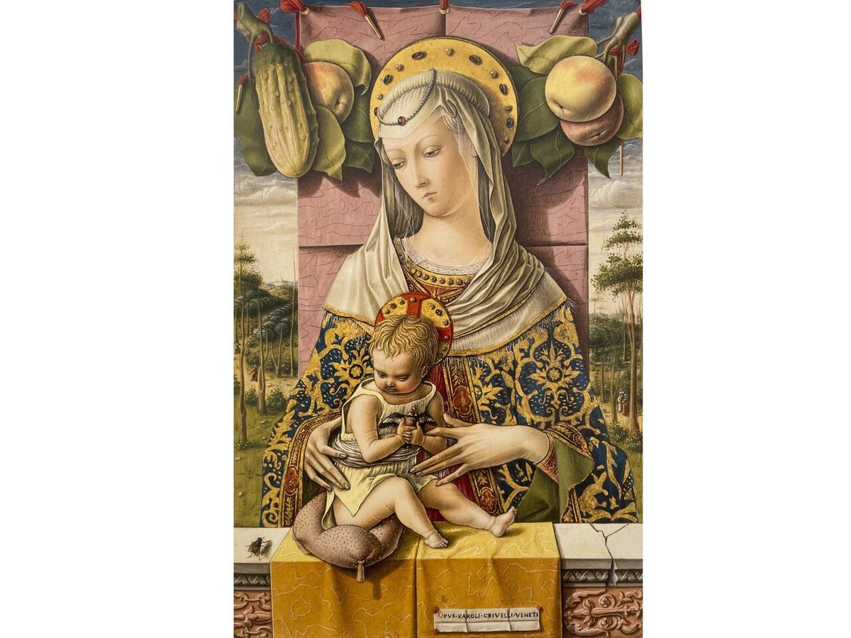 エリザベス·ソンレル「聖母子と天使」額装 複製工芸画 銅版画 絵画 D