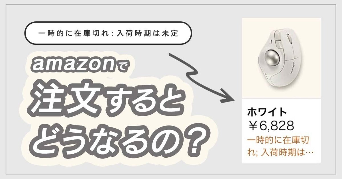 Amazonで「一時的に在庫切れ：入荷時期は未定」の商品を購入して