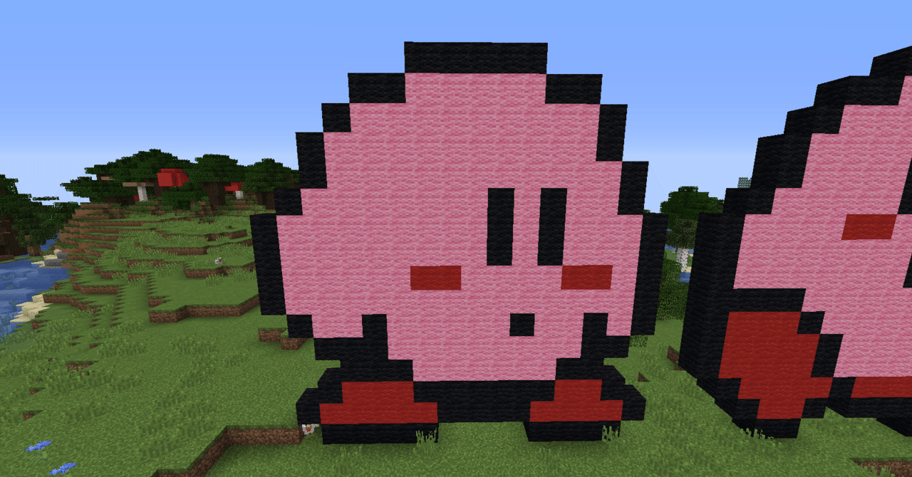 カービィのドット絵をマイクラで作る 1 ちょこみんと Note
