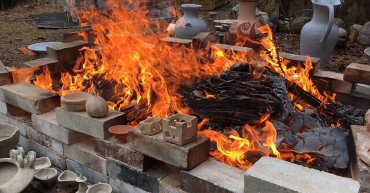 野焼き（素焼き編）｜朝日焼作陶館 asahisakuto