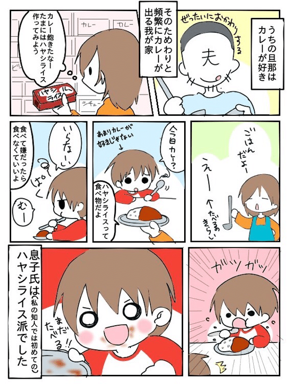ハヤシライスはカレーの偽物じゃないですよ えとうゆみ イラスト 漫画 育児 Note