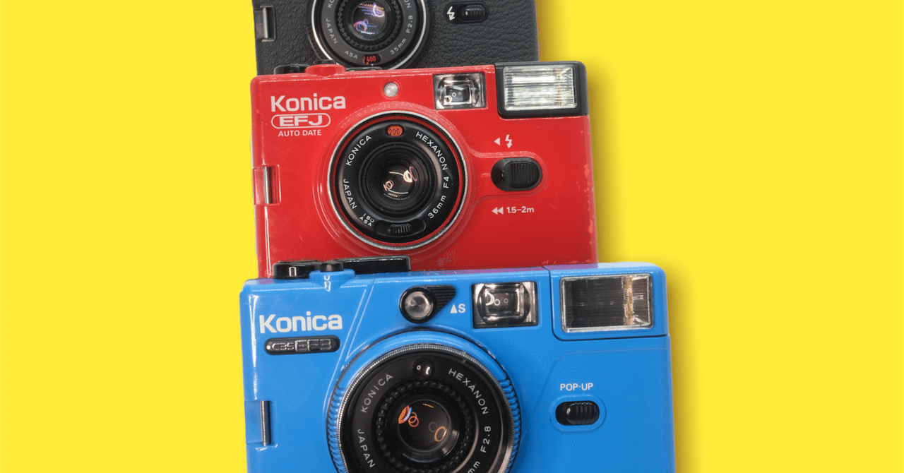稀少 撮影可 コニカ POP EFJ の海外版 銀 konica フィルムカメラ