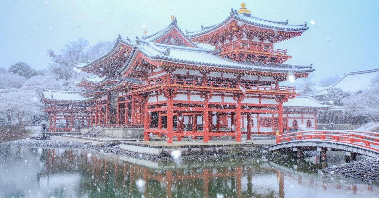 【鳳凰堂雪景図】井上黎明 992 宇治平等院 京都 共箱 掛け軸 肉筆 rectangle_large_type_2_28f8e08