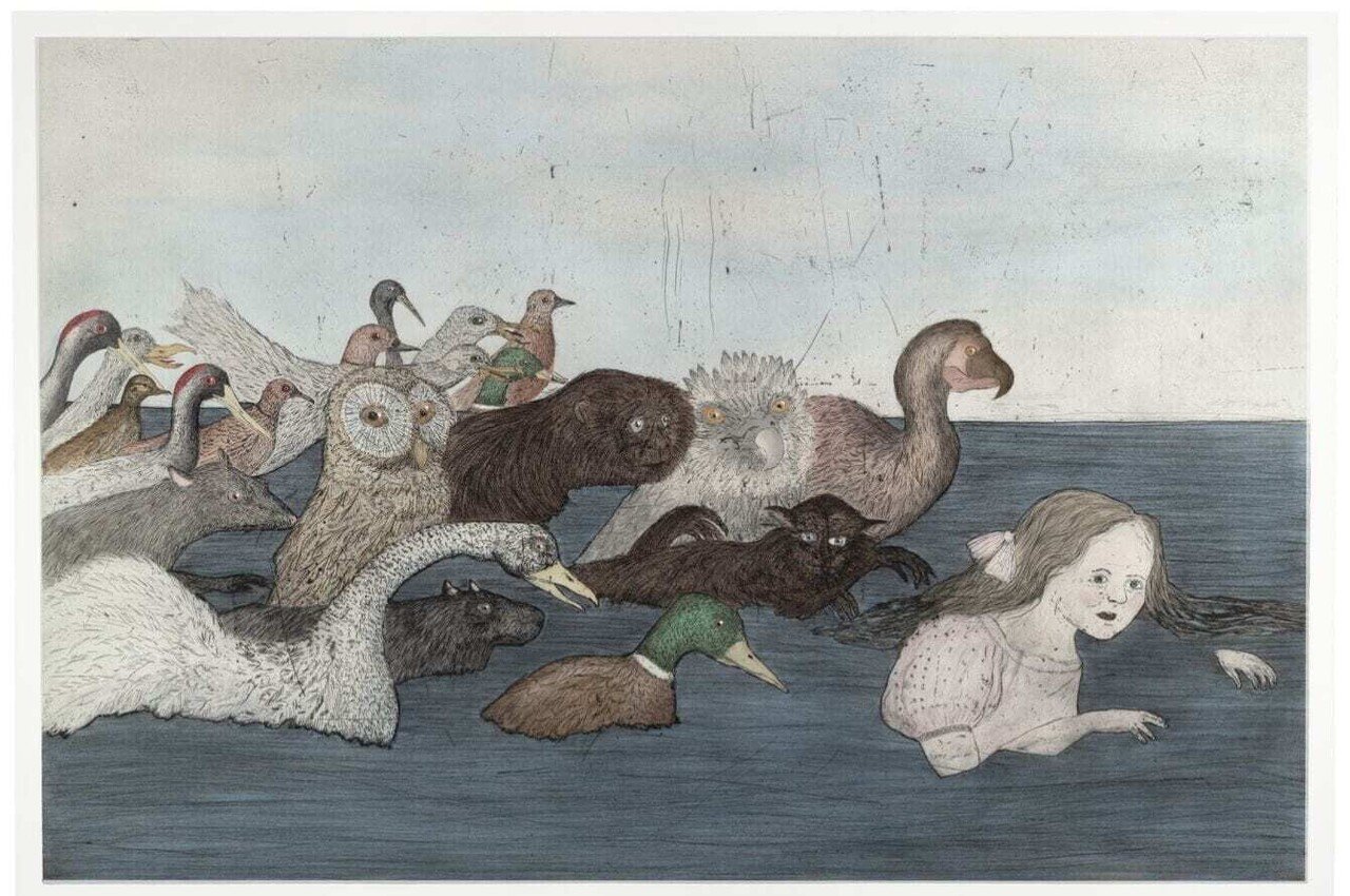 限定アートポスター/The Falls Ⅲ/キキ・スミス/Kiki Smith 今日のART）Kiki Smithの絵画を考える｜artoday - chiaki