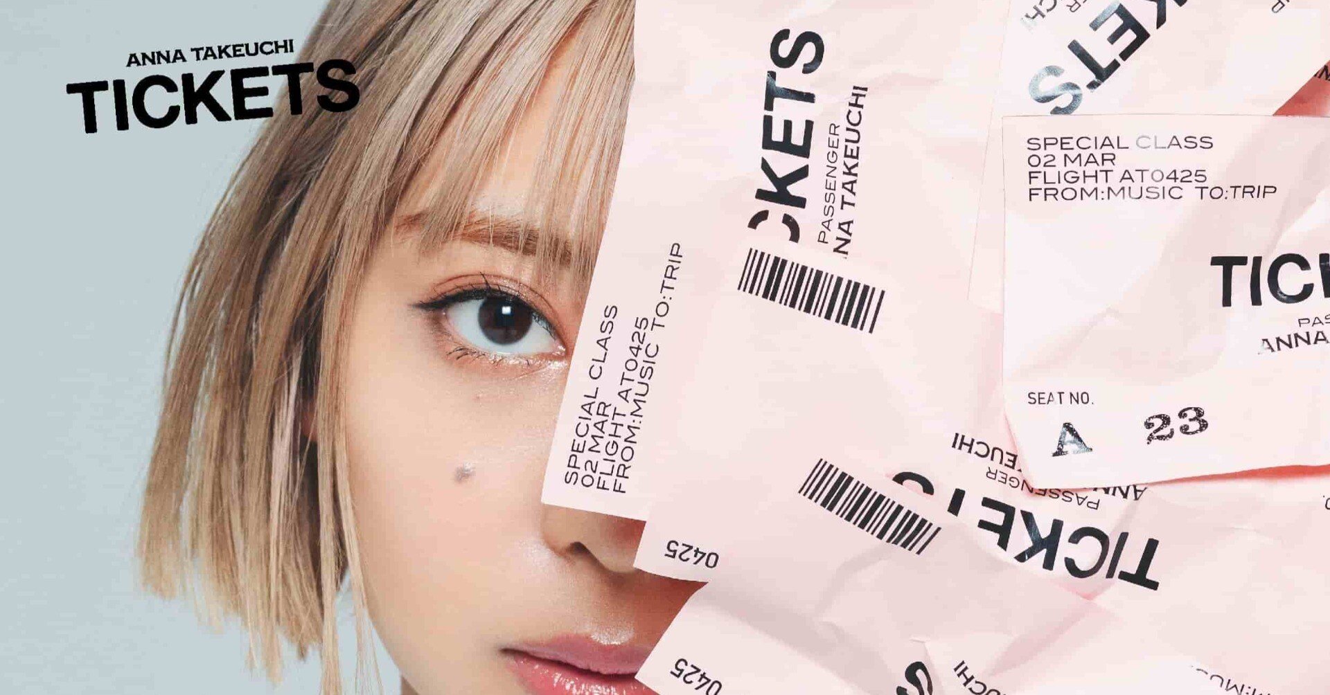 竹内アンナ、3/2発売『TICKETS』ジャケ写＆収録楽曲公開！完全限定生産