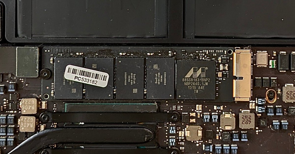 Macbook Air (A1466)のSSD交換|うなむにさん Macbook Air (A1466)のSSD交換|うなむにさん