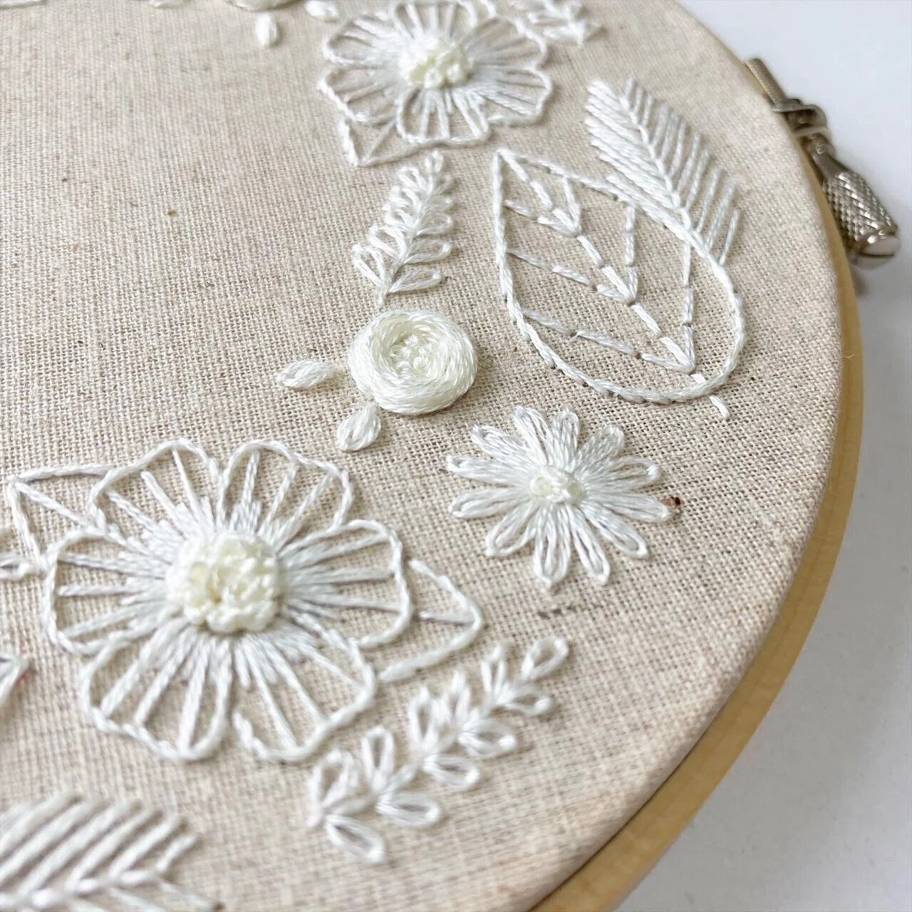 Embroidery Pattern] Botanical Wreath -Footsteps of Spring