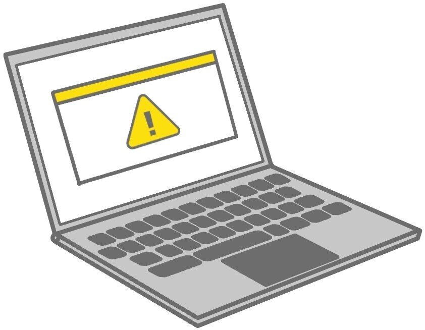 パソコンのエラー表示