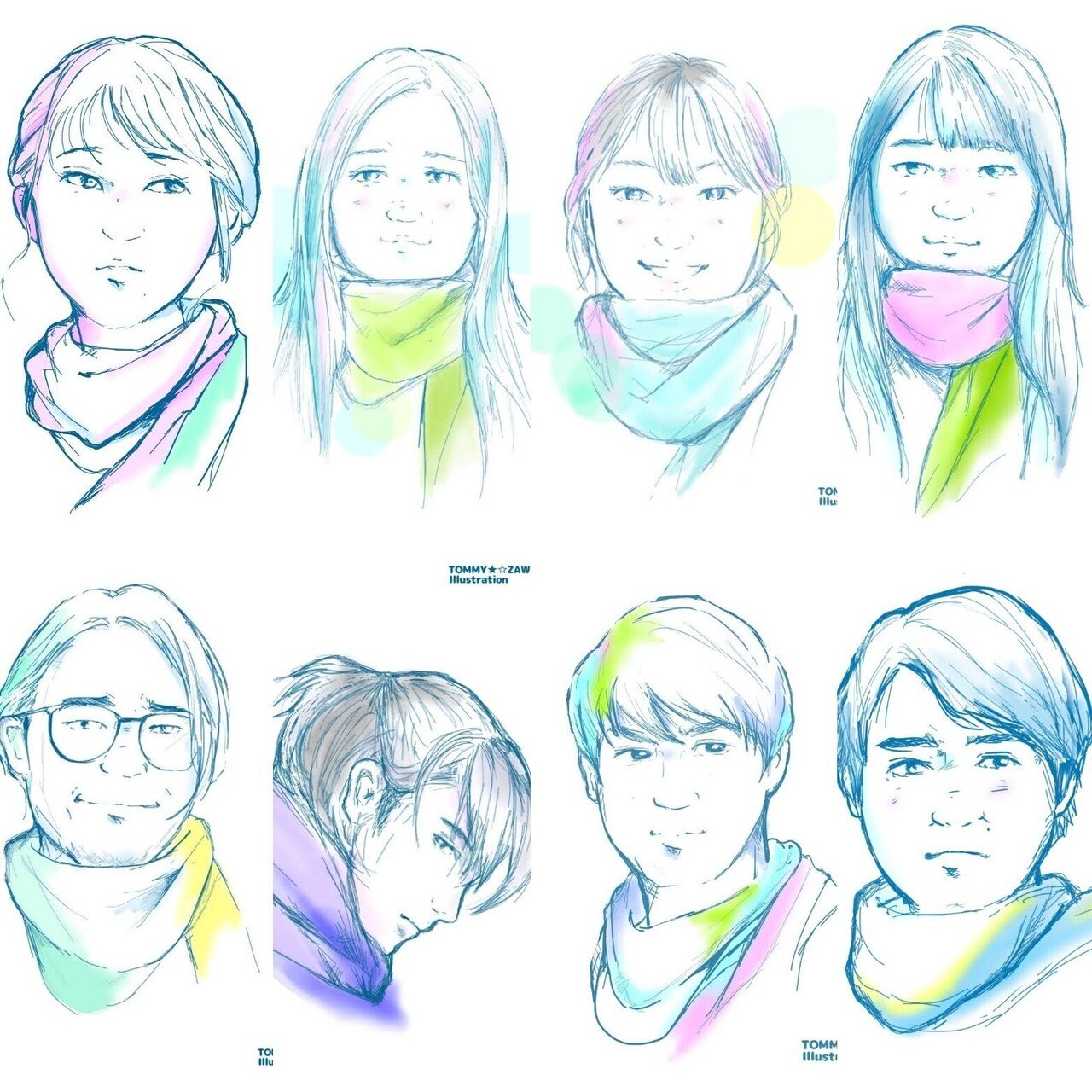 似顔絵・イラストオーダーについて｜TOMMY-ZAWA ILLUSTRATION