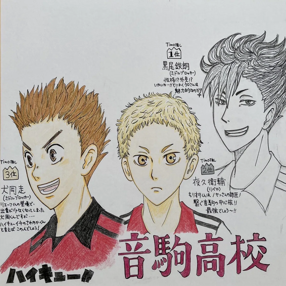 古館春一先生 ハイキュー より 音駒高校 Timo推しランキングbest 3 第1位 Part Timoの絵描き場 Note