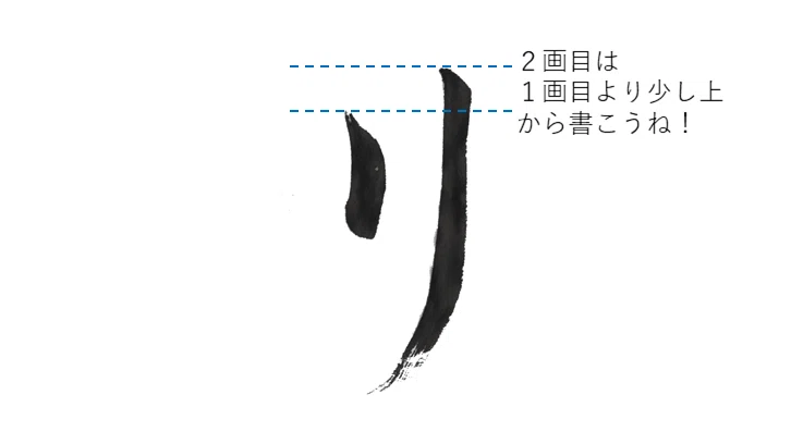 『カタカナ』の誕生【リ】~筆で書いてみました。~|こどものための書き方教室