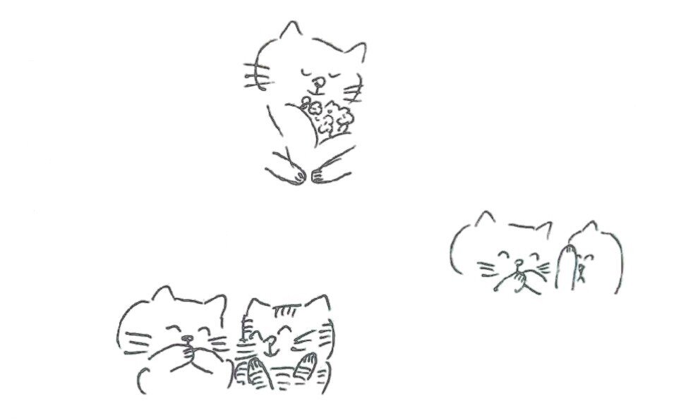 書くのに疲れると絵を描く いつも使っている猫のイラストは 文章を書いてから新作を描く 下書きはしない のコピー用紙にボールペンで一発書き 猫 を見ながら書くより 頭に浮かんだまま描いた方が動きを掴めて 大谷八千代 Note