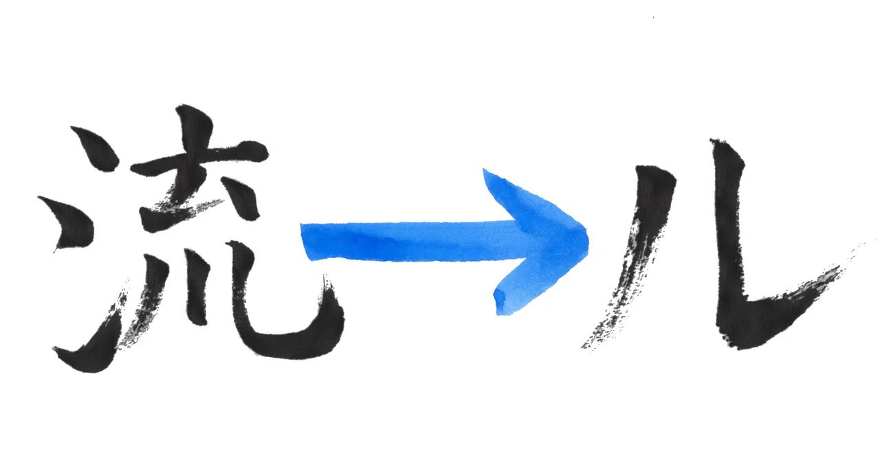 『カタカナ』の誕生【ル】~筆で書いてみました。~|こどものための書き方教室