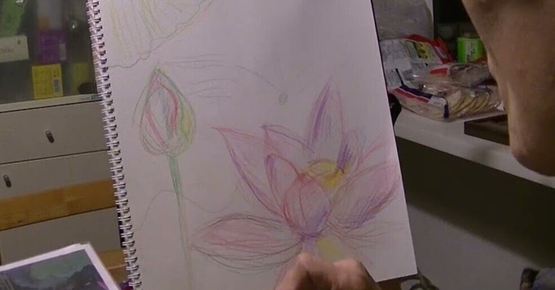 蓮の花作品制作過程動画（1） |The process of creating a painting of a lotus flower pt.1 ★251