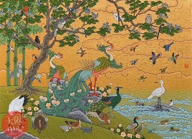 海外アーティスト作　鳥の絵画 海外アーティスト作 鳥の絵画