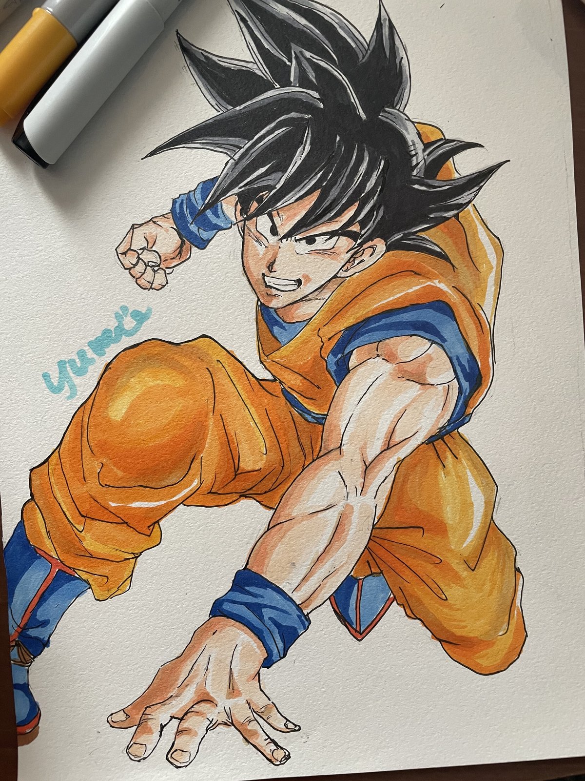 この悟空さが超かっこよすぎなので模写してみました✨*.(♡∀♡). この