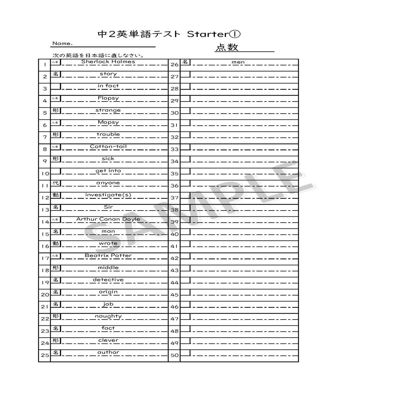 中2英語new Crownの英単語テストstarter 21 塾講師こう Note