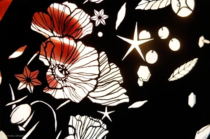 切り絵過程録 - 「花をうめる」より｜切り絵作家 大橋 忍