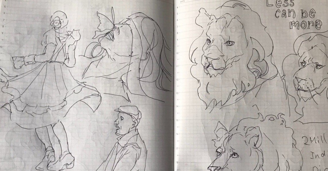 イラスト作品　クロッキー 絵の練習2日目 5分間クロッキー #日々描く #イラスト練習中