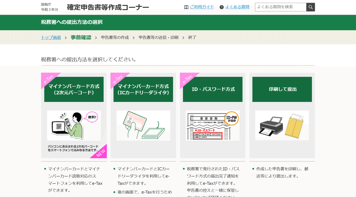 税務署への提出方法