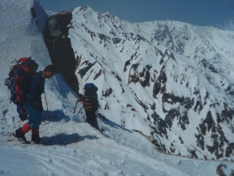 1989年五竜岳への縦走路