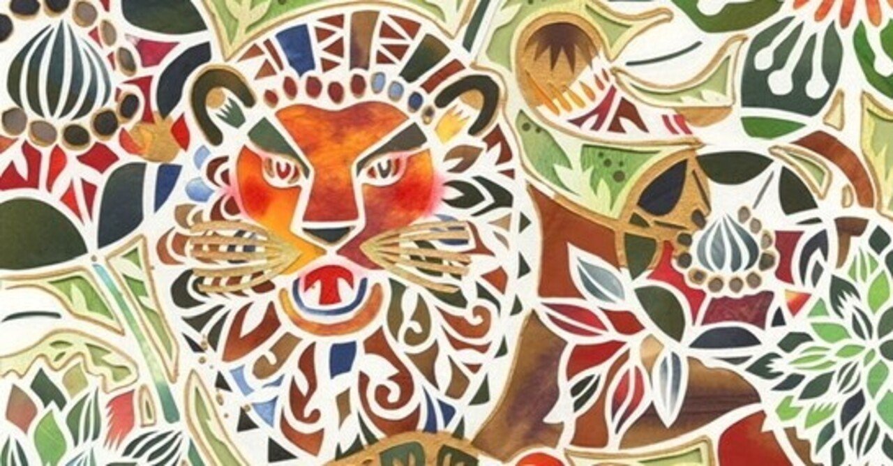 新作制作記録 ライオンと花園 華色切絵 平石智美のカラー切り絵を楽しむnote Note 新作制作記録 ライオンと花園 華色切絵 平石智美のカラー切り絵を楽しむnote Note