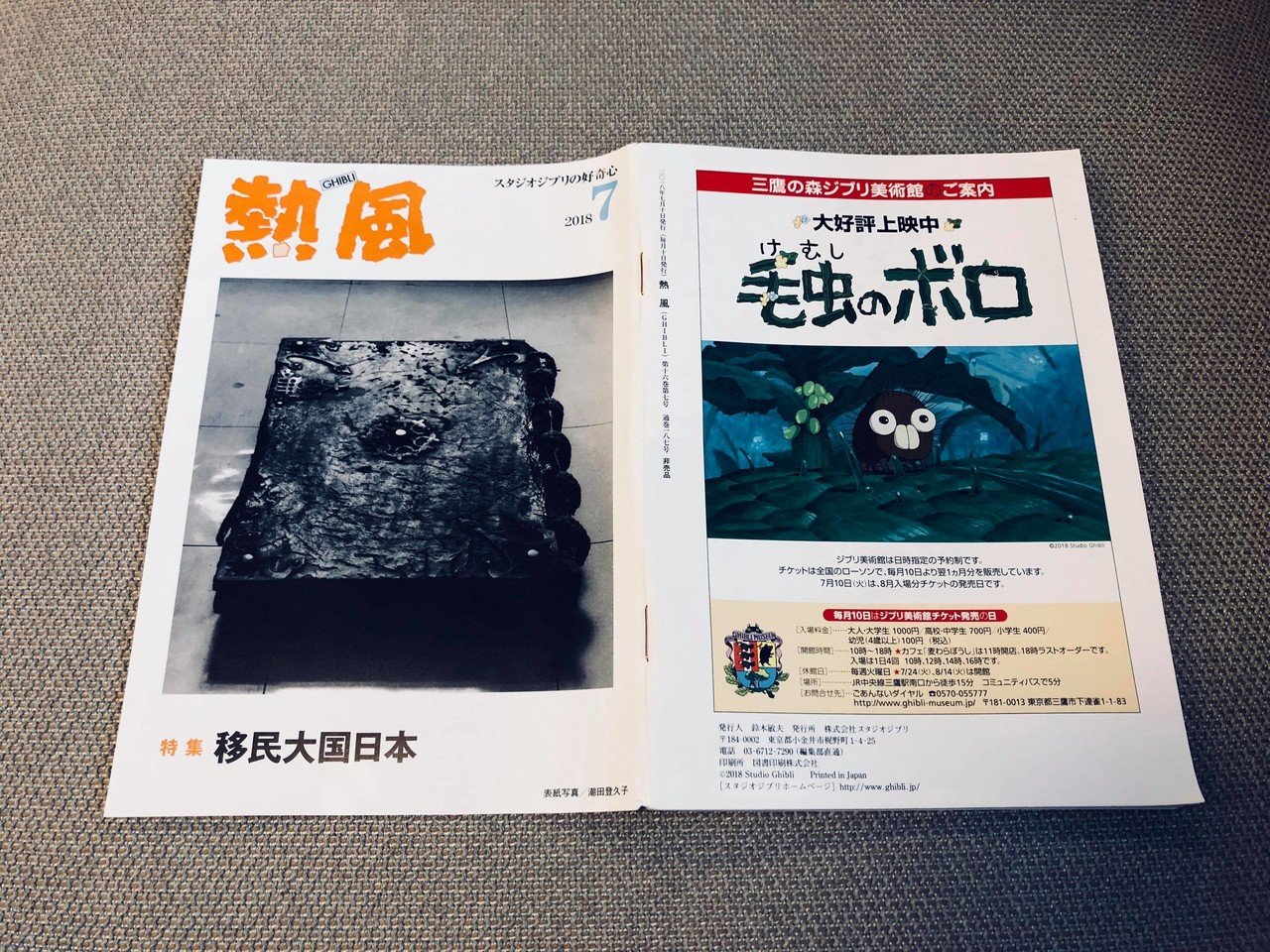 スタジオジブリの月刊誌『熱風』に批評文「移民という亡霊」を寄稿しま