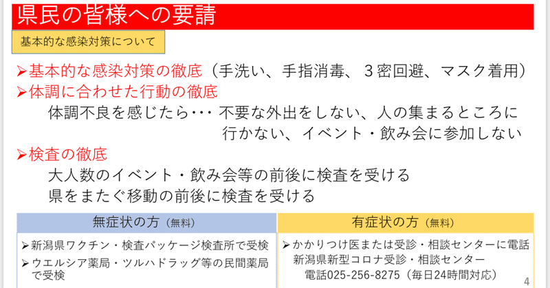 まん延防止等重点措置の適用に伴う三条市の対応