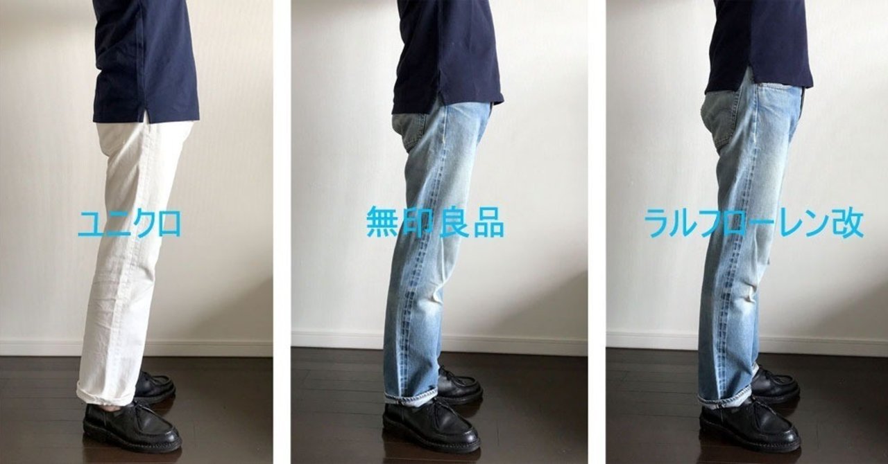 ユニクロと無印良品のポロシャツの着丈イメージ 僕がラルフローレンのポロシャツを裾上げしたもうひとつの理由 Nobujirou Note