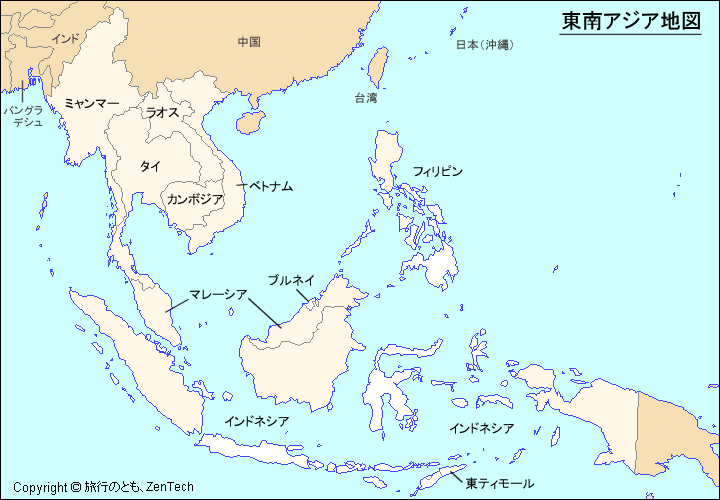 ①東南アジア地図