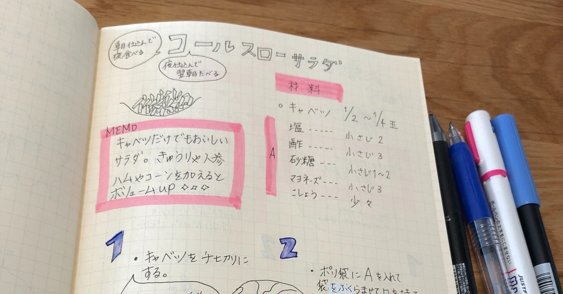 かわいいレシピノートの作り方｜島田春美 ママのみかたひだまり