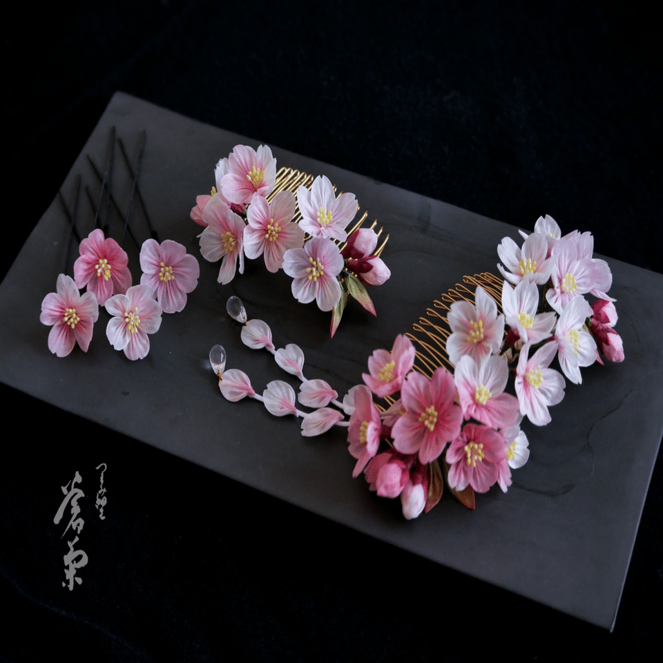 360度どこから見ても美しい 「つまみ細工桜レシピ」｜蒼菊 @つまみ