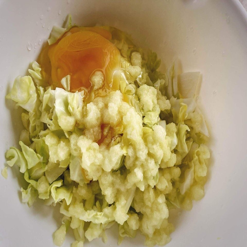 ジャガイモがあれば粉いらず 1人でサクッと食べたい時のお好み焼き風お焼き ぶぜんノート 地方移住日記 Note