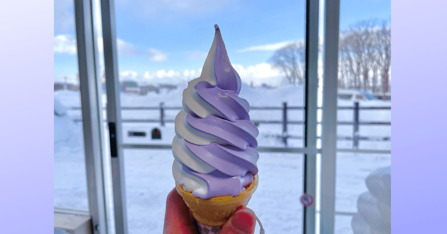 真冬のラベンダー衝動 札幌市内でラベンダーソフトクリームを味わう エフゲニーマエダ 平成林業 Note