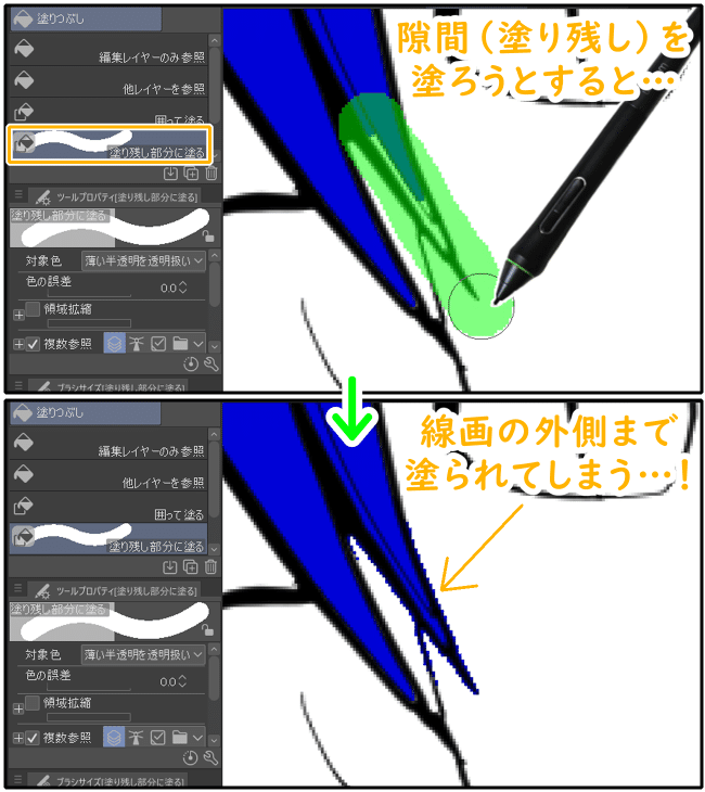 クリスタ ベクター中心線で塗り止まる 設定で隙間を塗ろう 山本電卓 Note