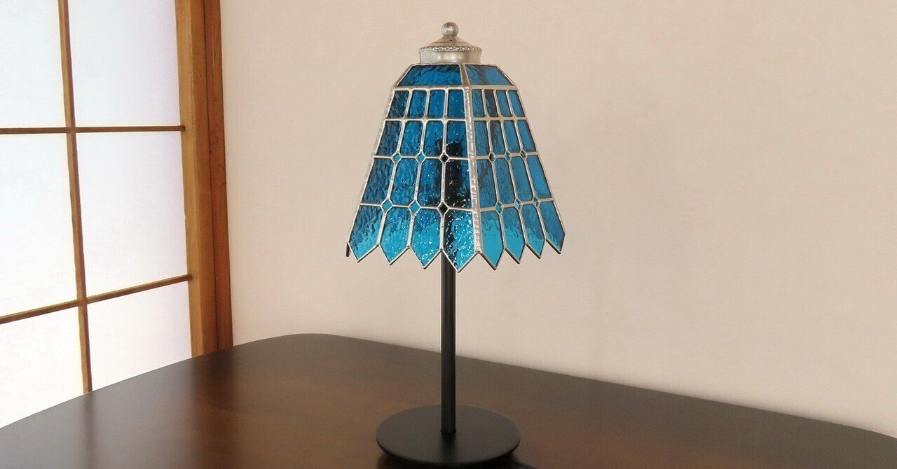 ブルーナイトスター （夜空の星）ステンドグラスランプ・テーブル