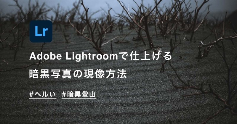 Adobe Lightroomで仕上げる暗黒写真の現像方法