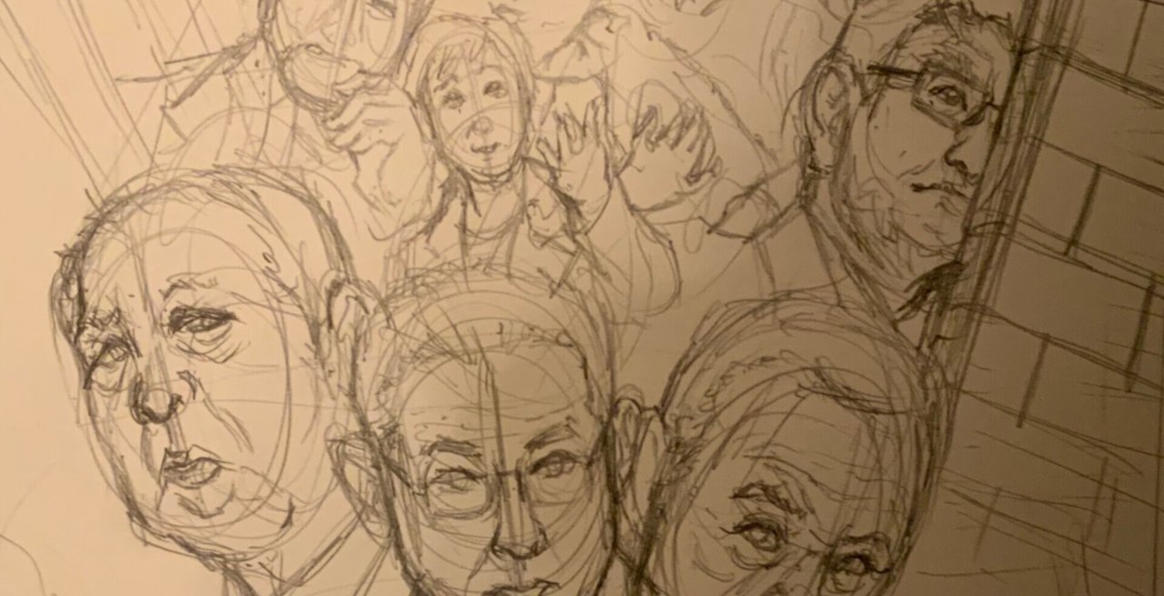 懐かしの怪獣映画のポスター風」カバーイラストを描きました