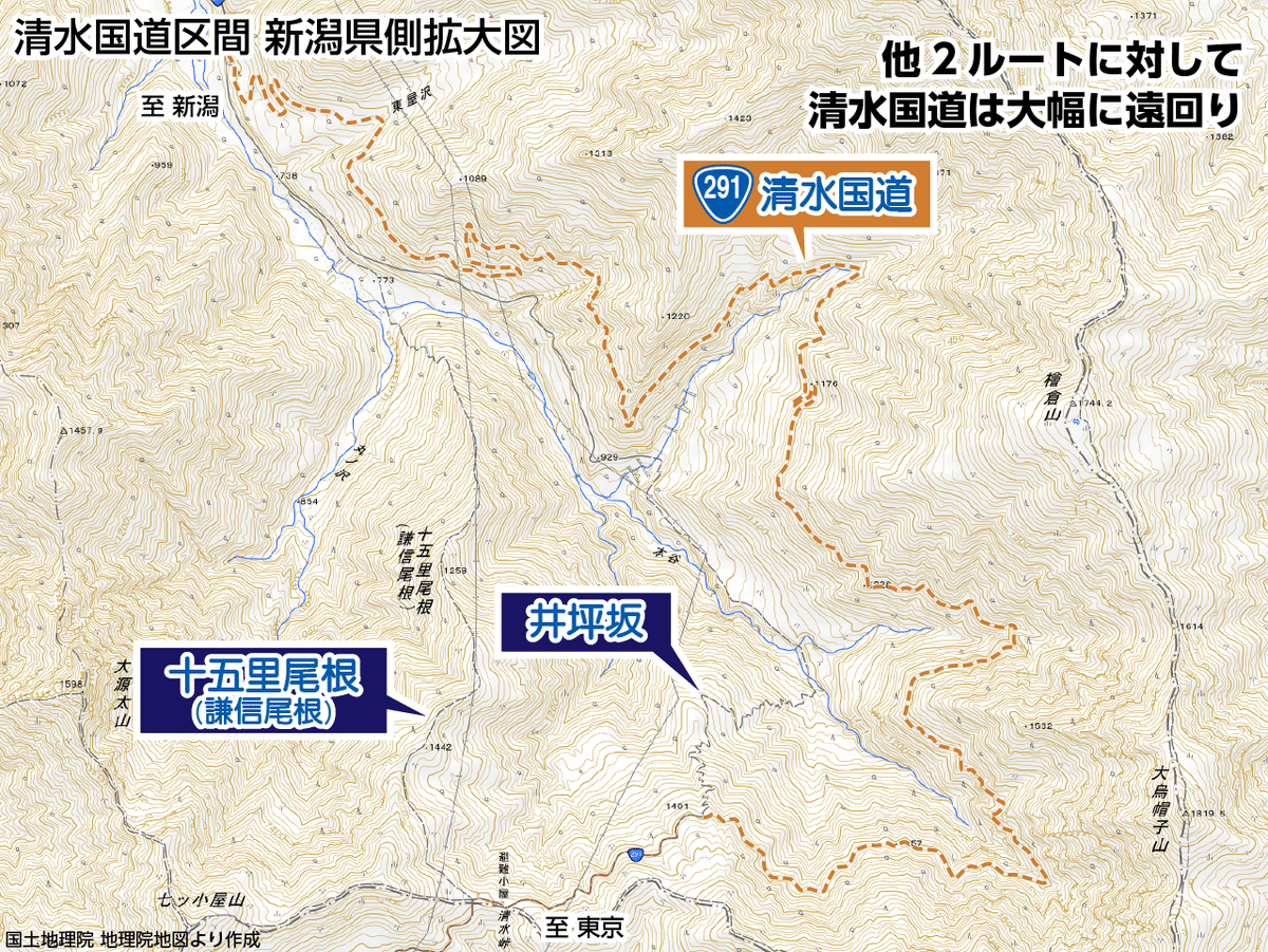 最強廃道「清水国道」をGISデータで炙り出す｜ぽよ