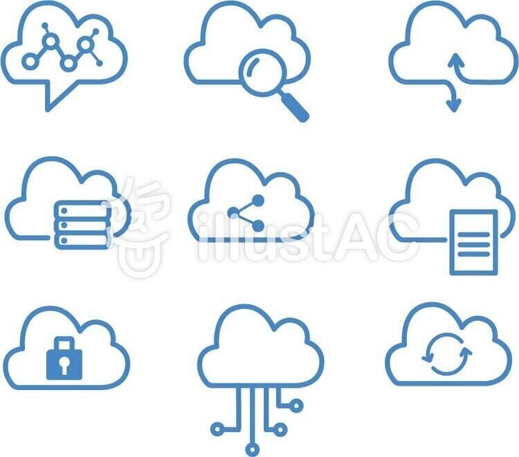 新作 アイコンシリーズ素材 クラウドサービス 無料 イラスト無料提供中 一部有料 Note