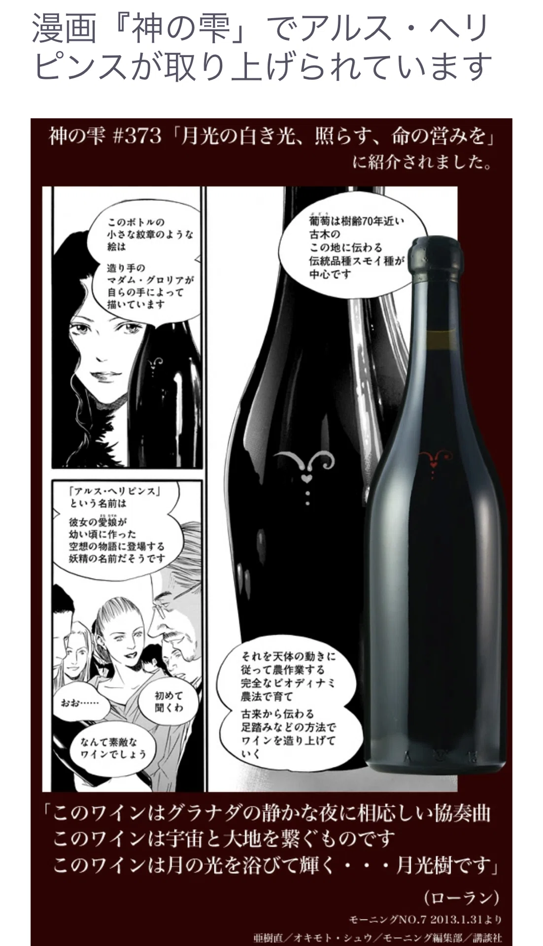 最近で一番感動したワイン、アルス・ヘリピンス（スペイン）｜Kana